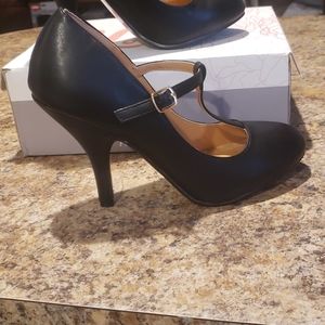 Women's t-strap heels